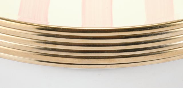 Mackenzie-Childs Plates and Bowls in Pink and White Stripe