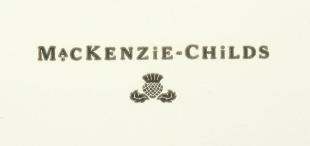 Mackenzie-Childs Plates and Bowls in Pink and White Stripe