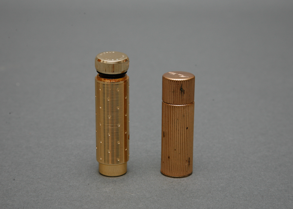 Vintage Cosmetic Containers and Equestrian Paperweight