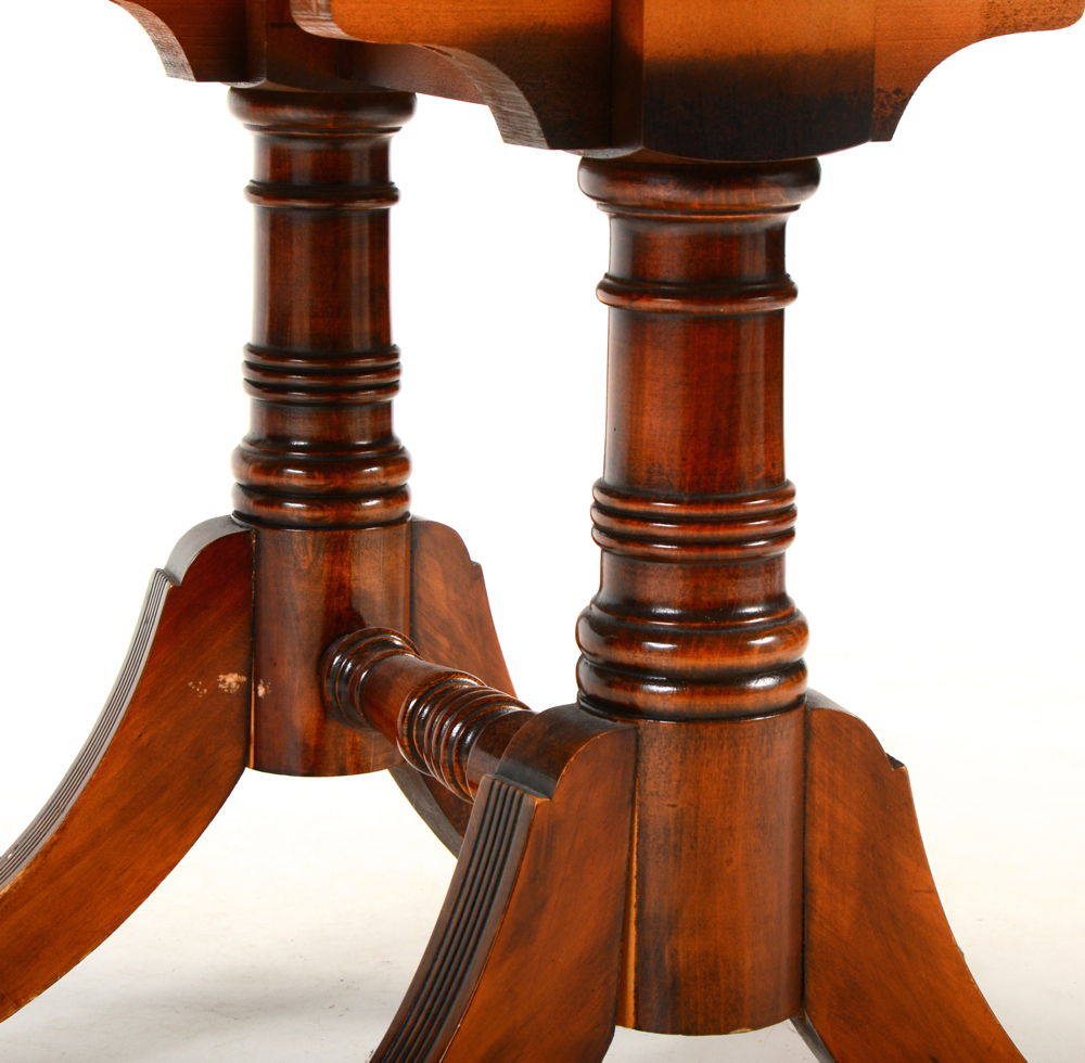 Duncan Phyfe Style Drop-Leaf Table and Chairs