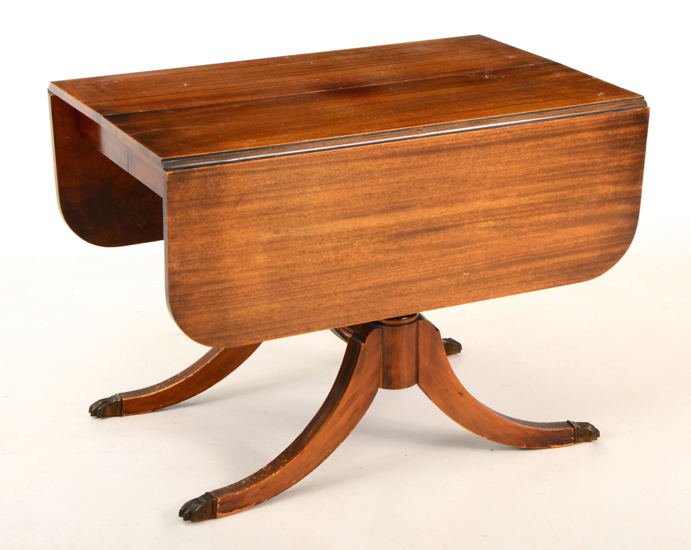 Duncan Phyfe Style Drop-Leaf Table and Chairs