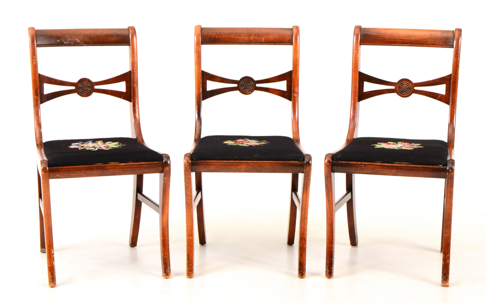 Duncan Phyfe Style Drop-Leaf Table and Chairs