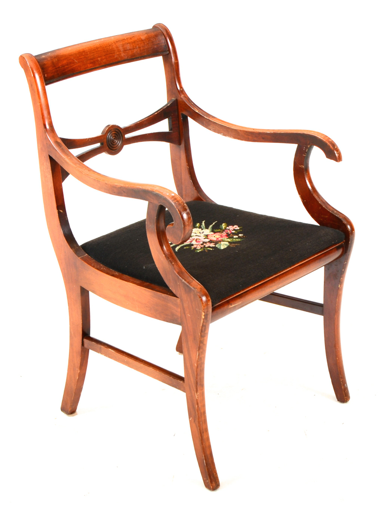 Duncan Phyfe Style Drop-Leaf Table and Chairs
