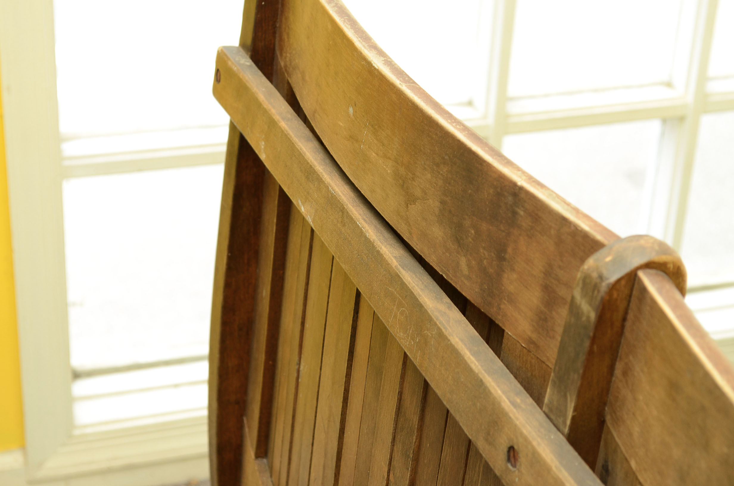 Antique Double Wooden Folding Chair