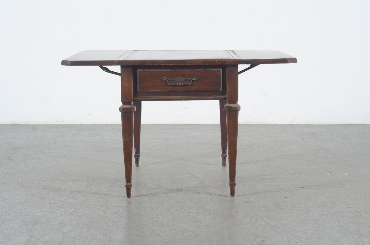 Vintage Mahogany Drop-Leaf Side Table by Brandt