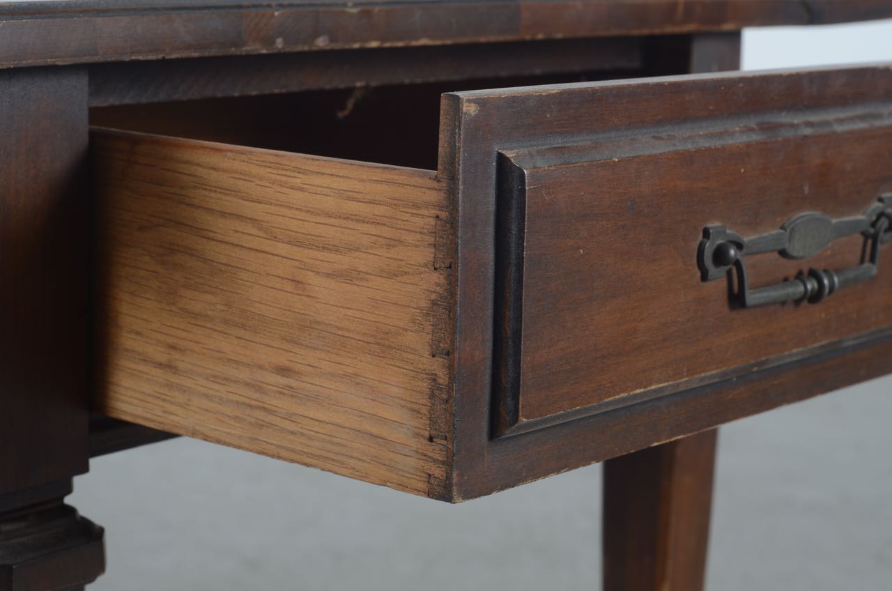 Vintage Mahogany Drop-Leaf Side Table by Brandt
