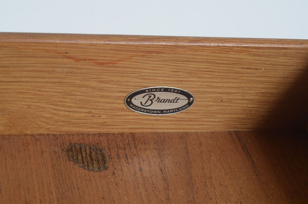 Vintage Mahogany Drop-Leaf Side Table by Brandt