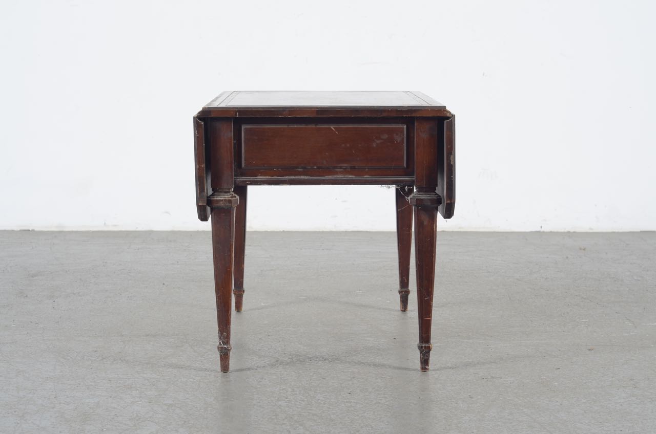 Vintage Mahogany Drop-Leaf Side Table by Brandt