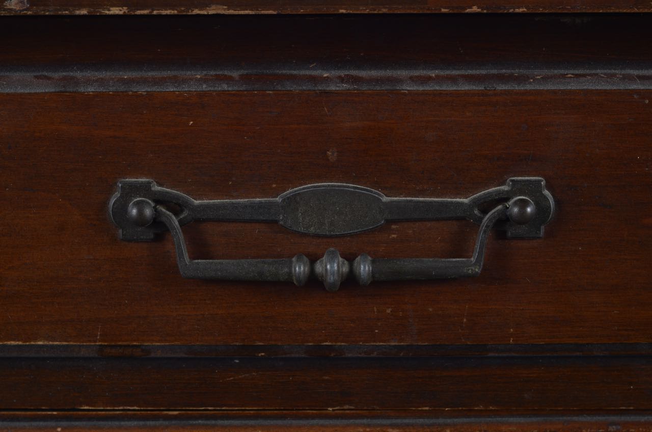 Vintage Mahogany Drop-Leaf Side Table by Brandt