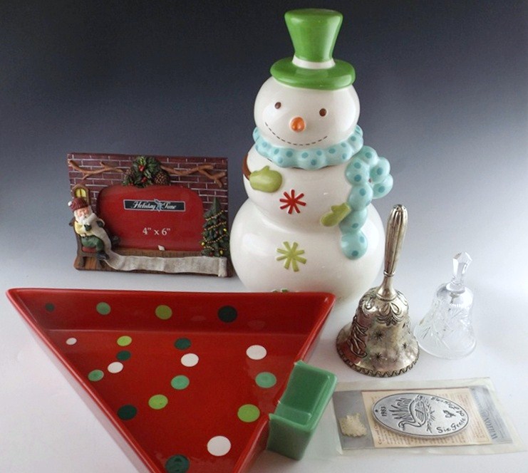Christmas Pewter and Ceramic Decor