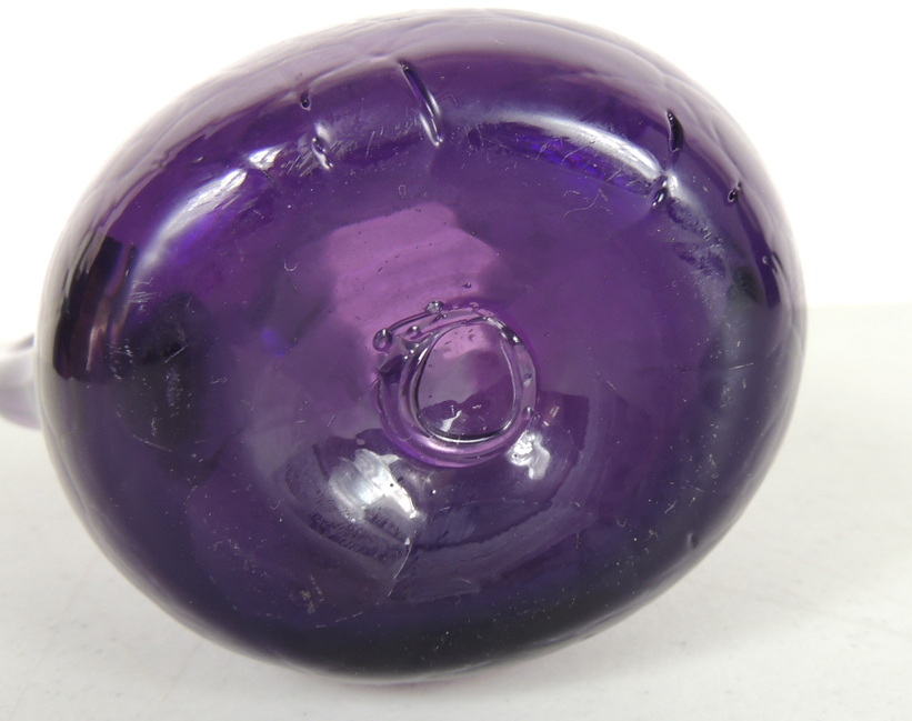 Vintage Blenko Purple Crackle Pitcher