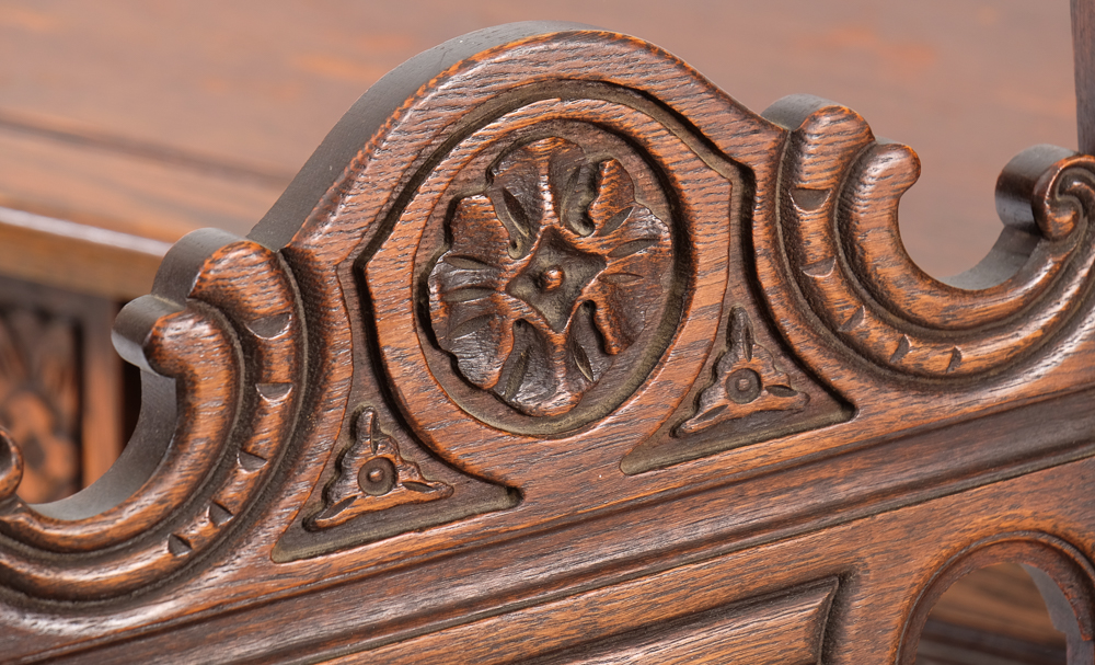 1920s Bernhardt Dining Table and Six Chairs