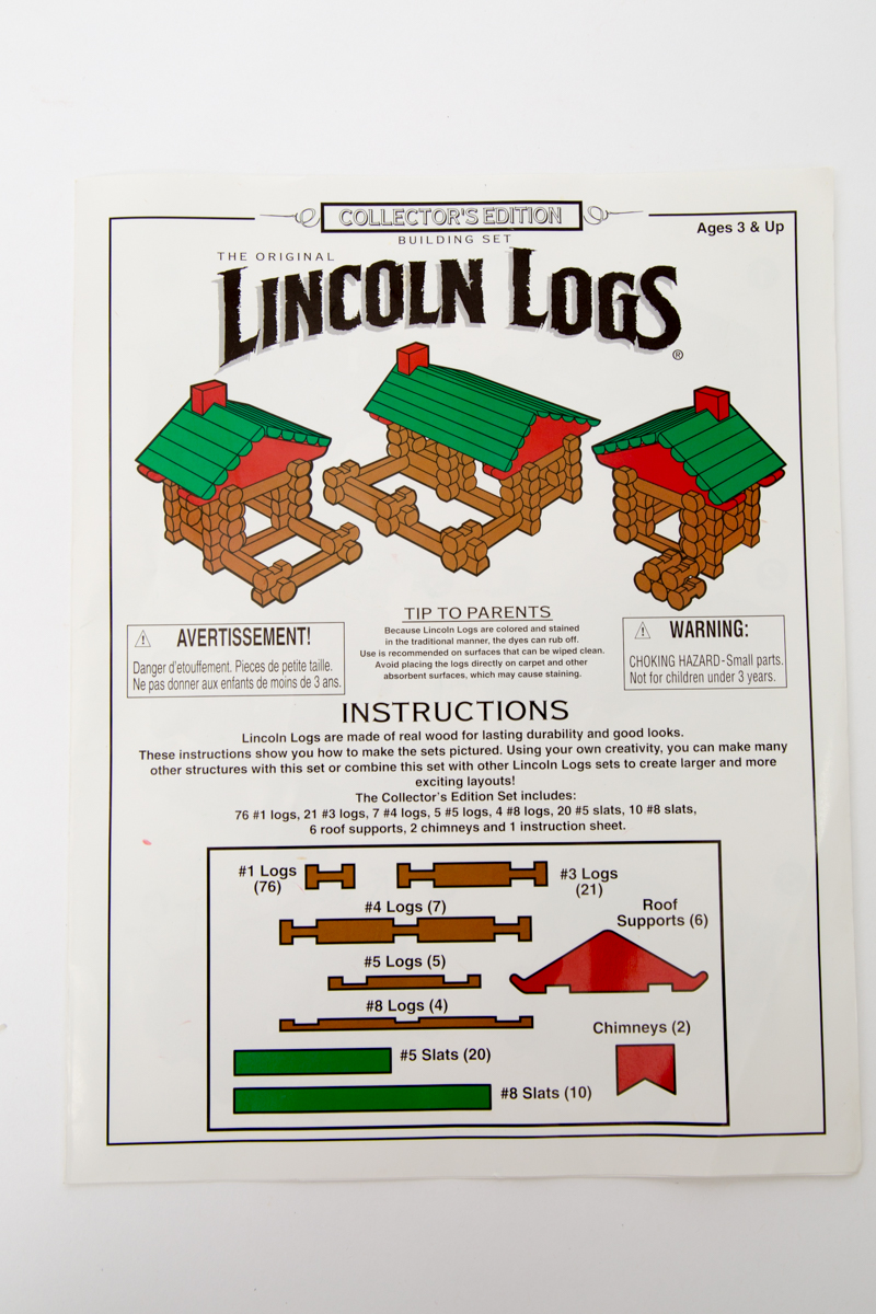 Collectors Edition Original Lincoln Logs Building Set
