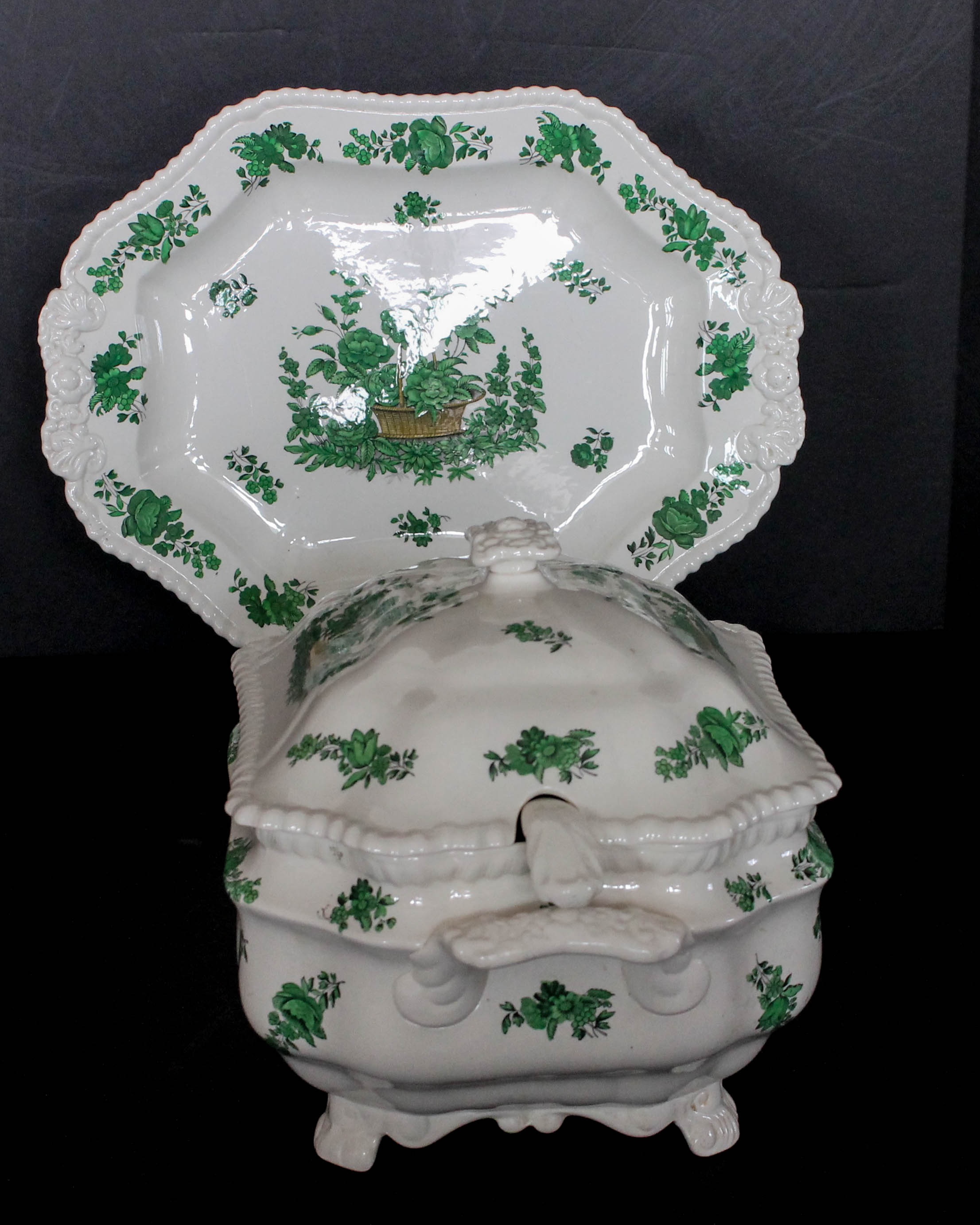 Vintage Spode Bone China Soup Tureen and Platter