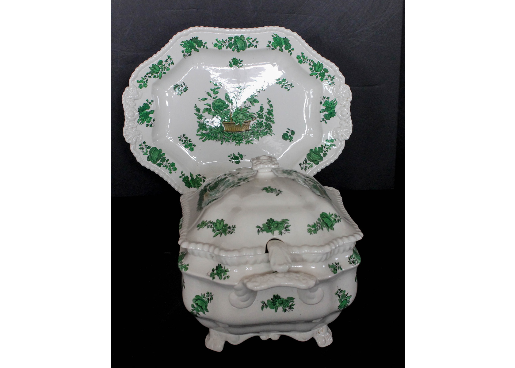 Vintage Spode Bone China Soup Tureen and Platter