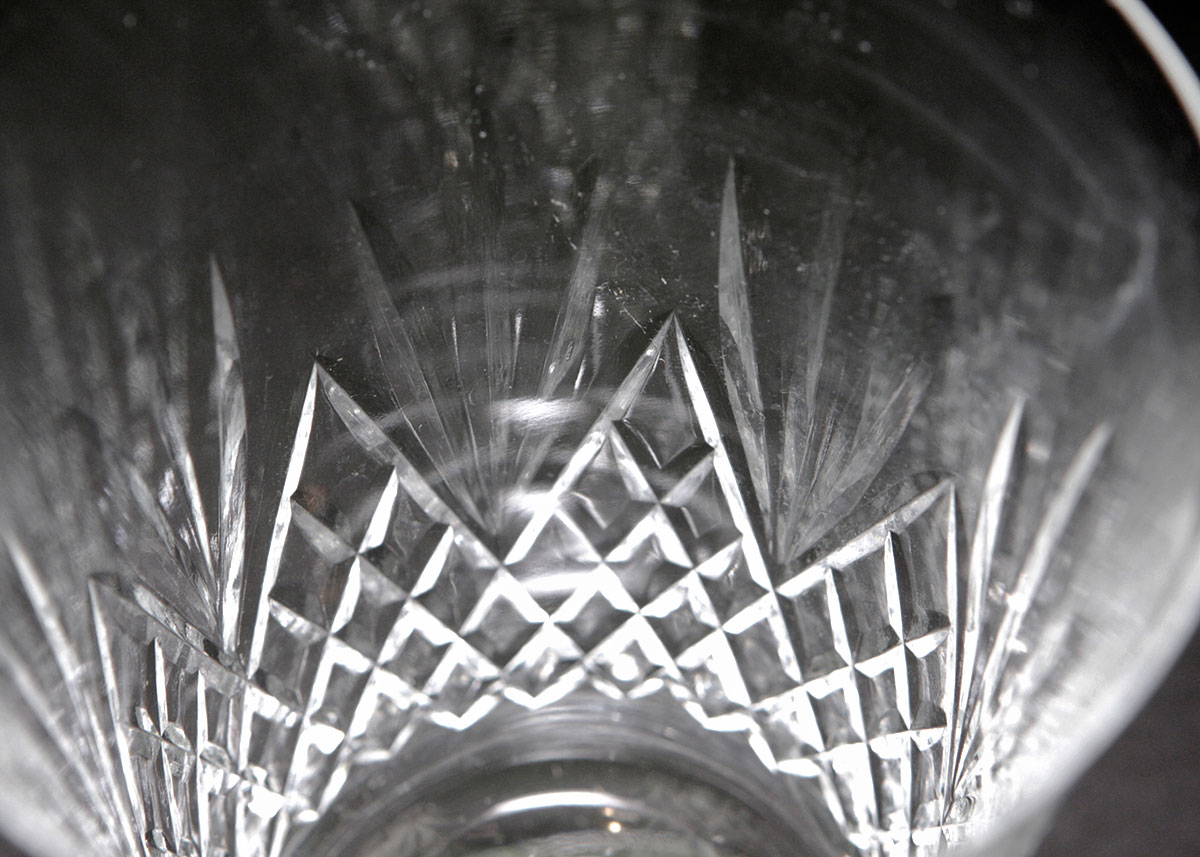 Collection of French St. Louis Crystal Goblets in Chantilly