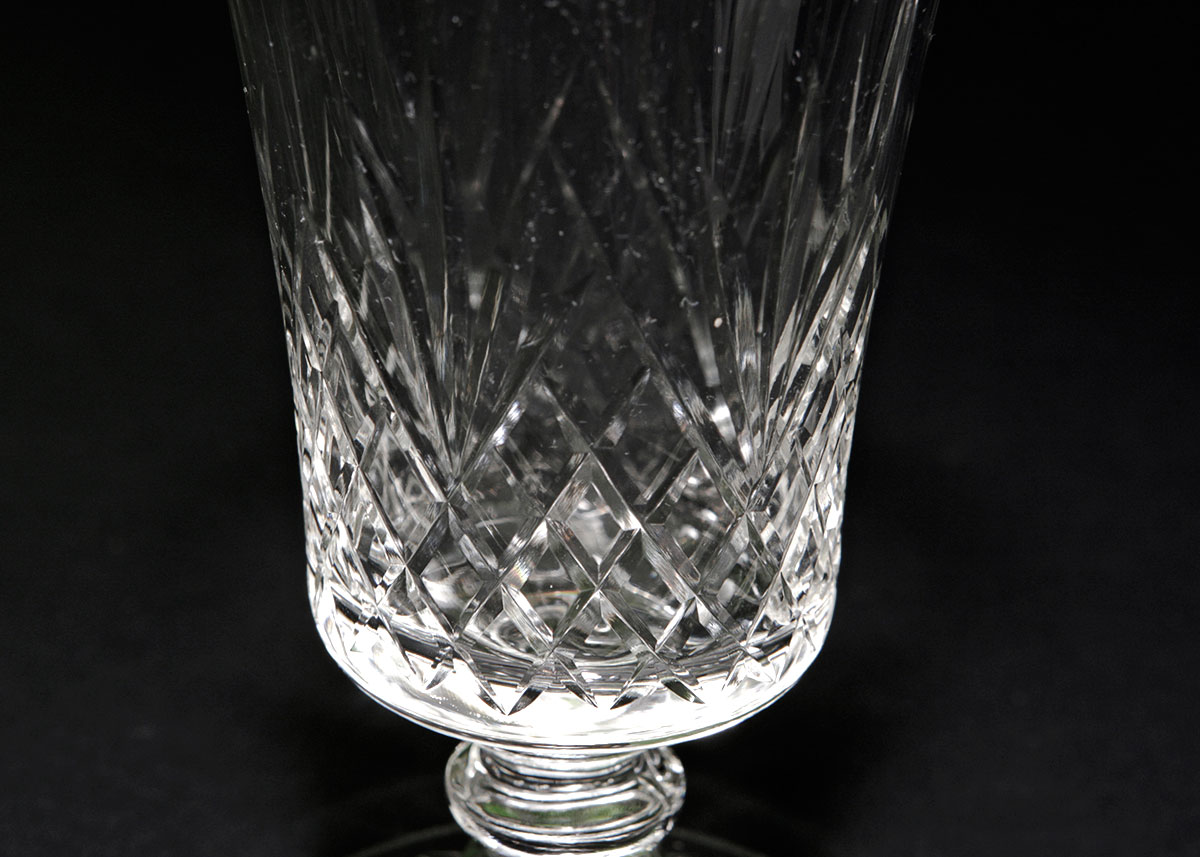 Collection of French St. Louis Crystal Goblets in Chantilly