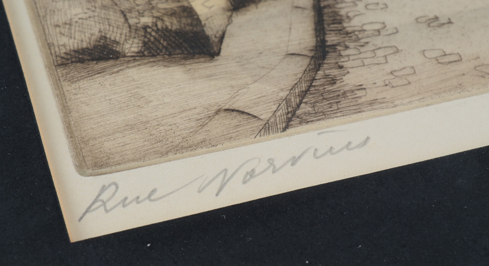 Original Hand-colored Etching of Paris, Titled 'Rue Norvines'