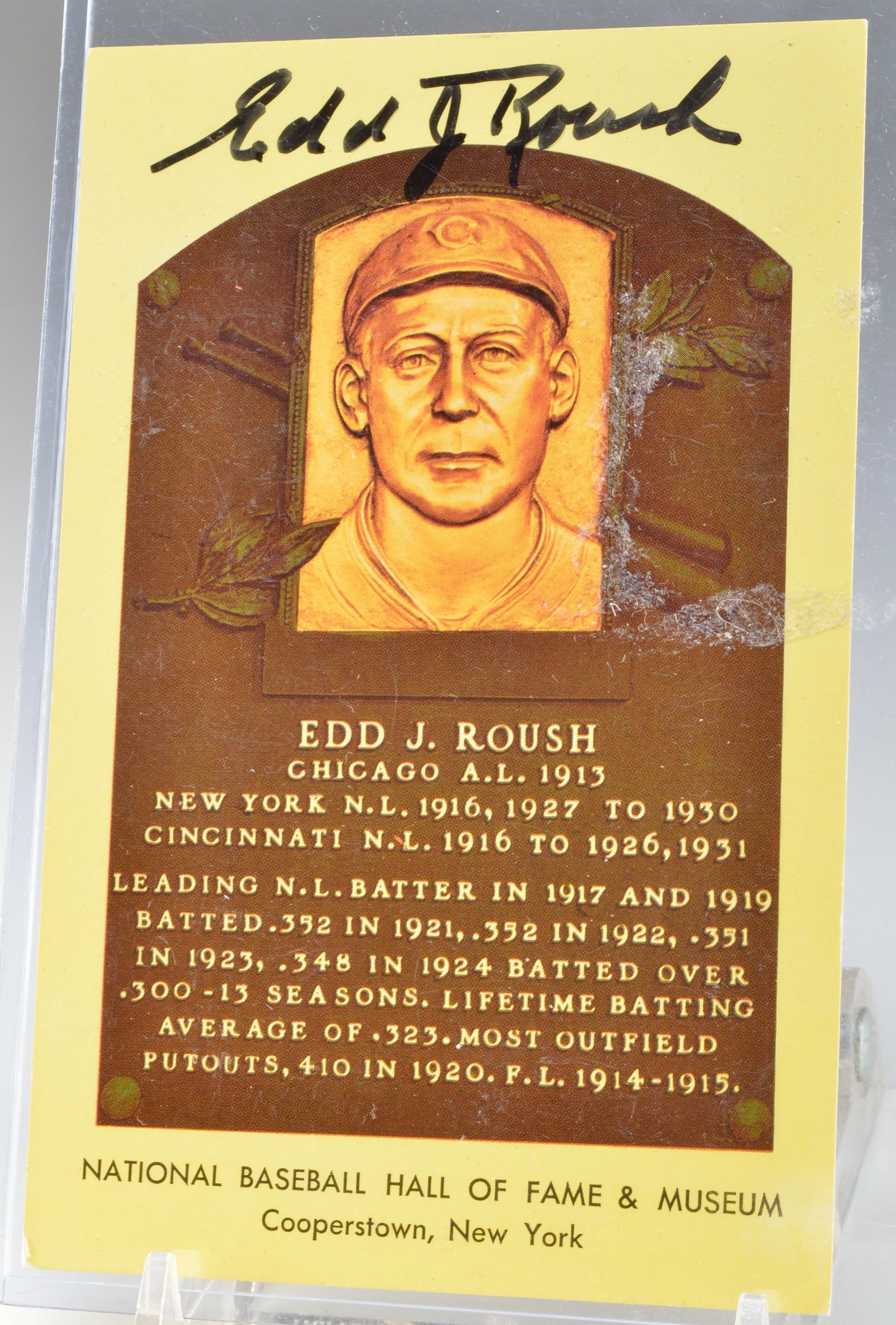 Edd Roush Signed Items