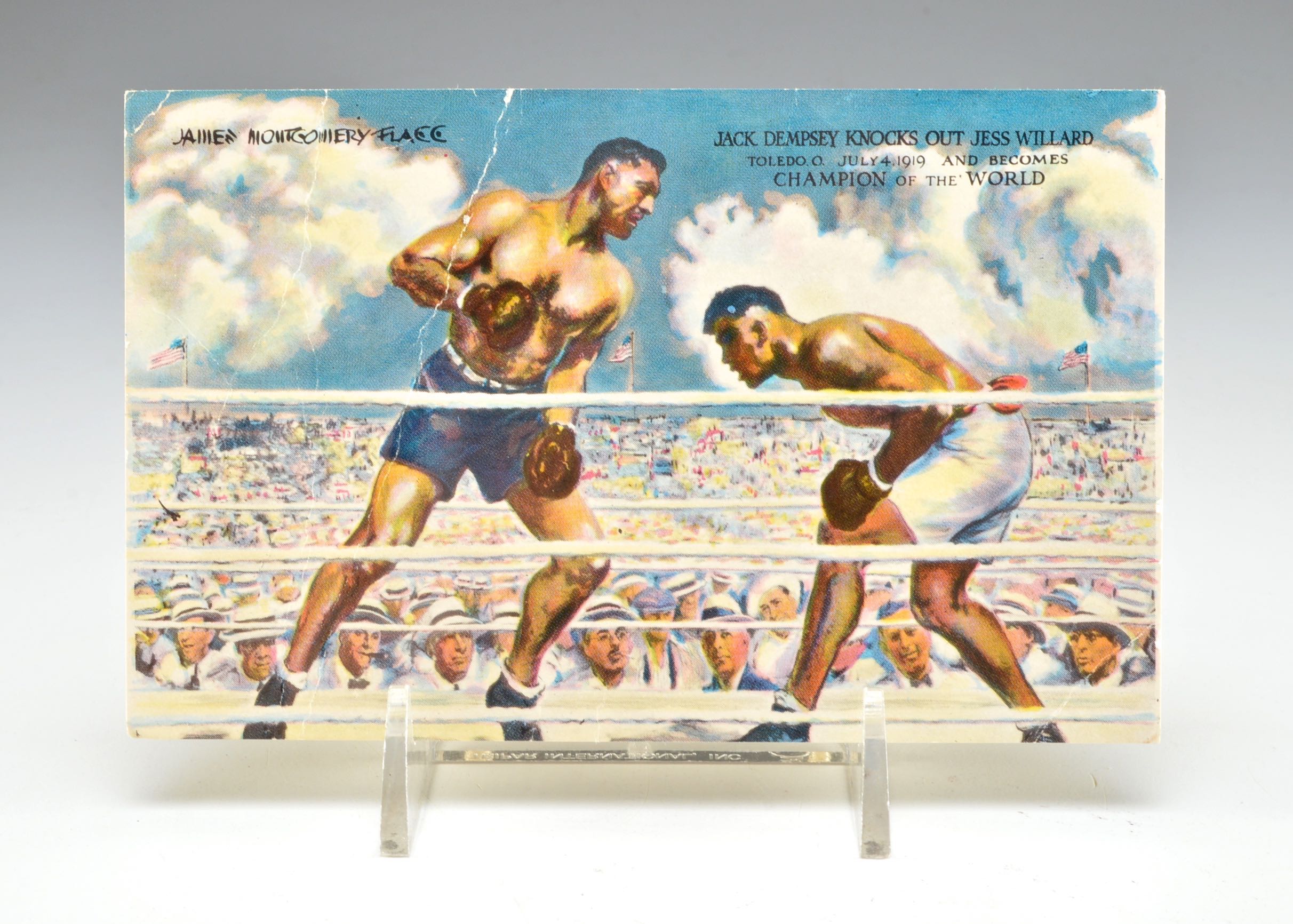 Jack Dempsey Signed Postcard