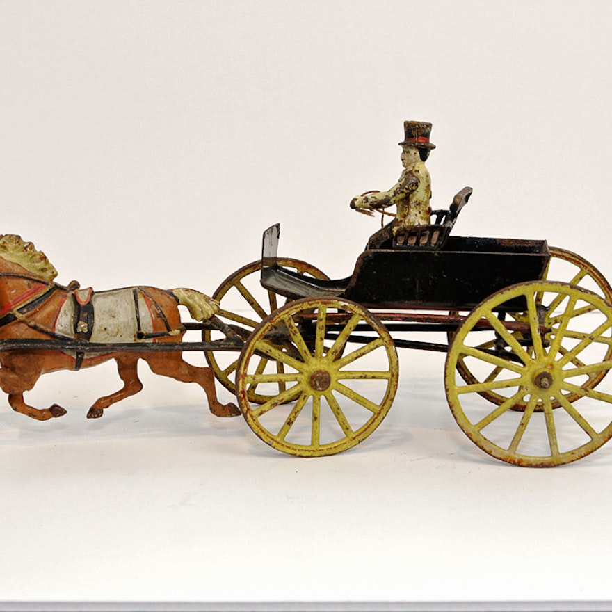 Rare 1800s Pratt and Letchworth Toy Carriage