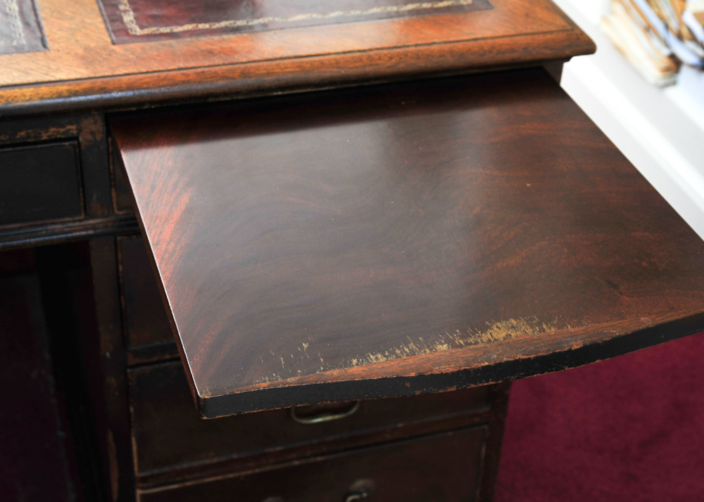 Executive Office Desk with Leather Inlays