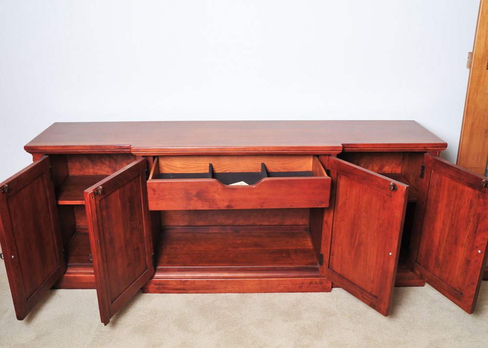 Bob Timberlake Cherry China Cabinet with Hutch