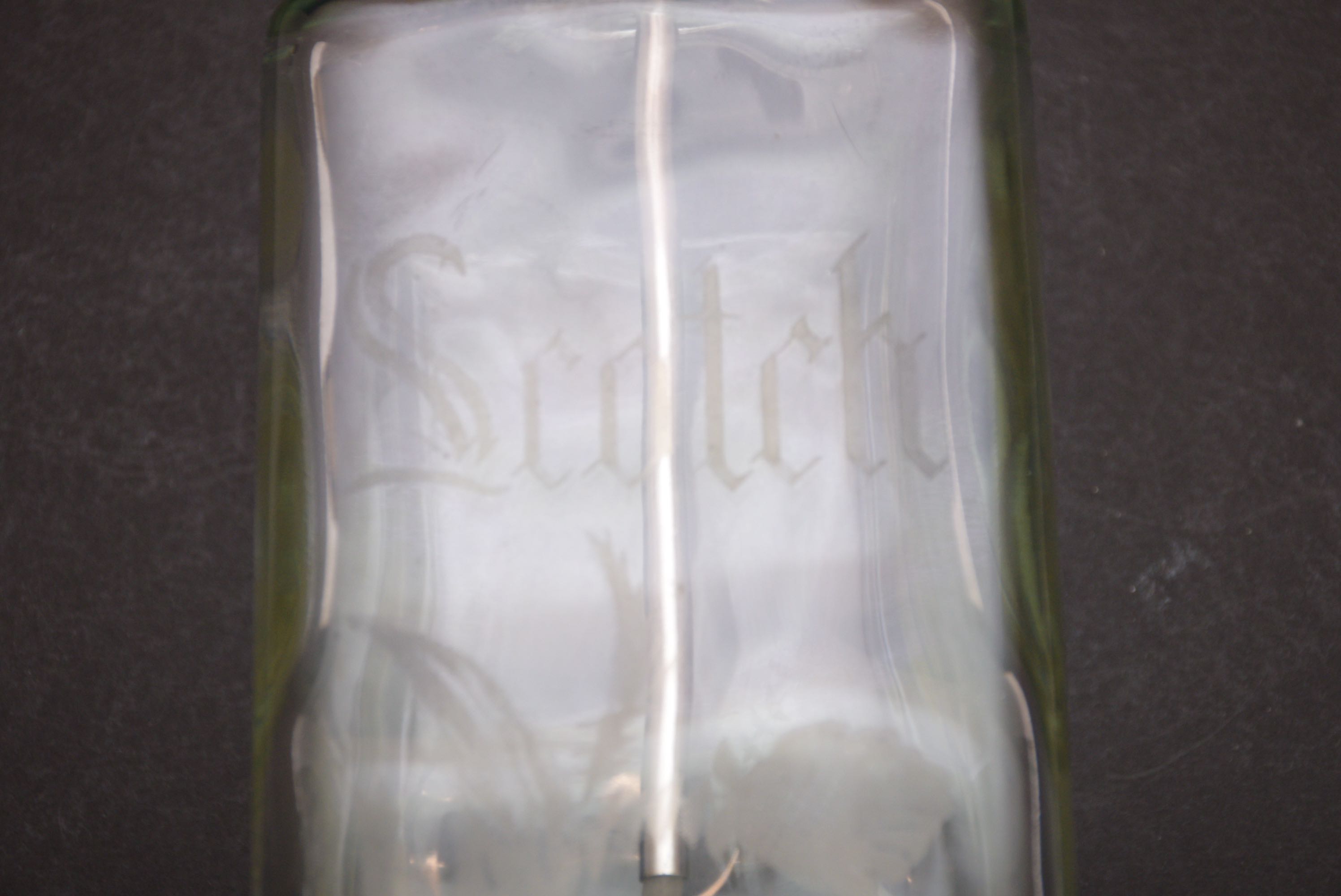 Trio of Liquor Decanters with Pump Dispensers plus Jiggers