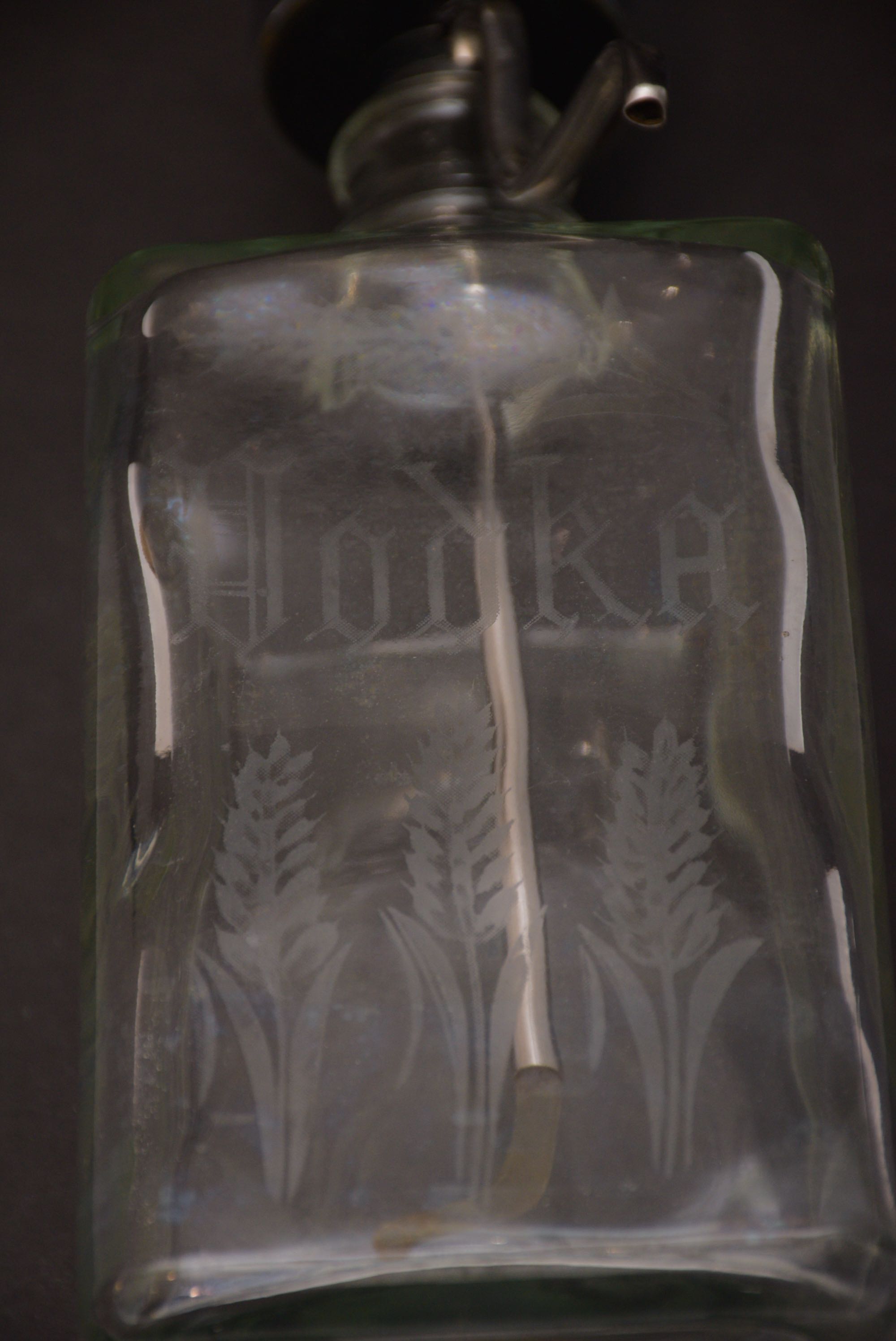 Trio of Liquor Decanters with Pump Dispensers plus Jiggers