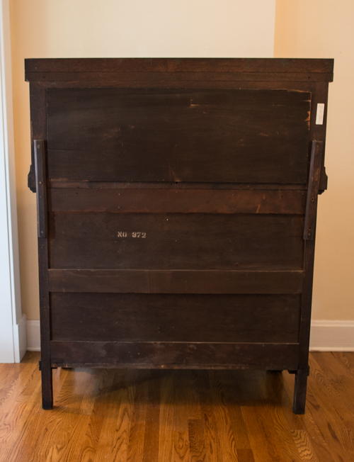 Antique American Empire Tiger Oak Buffet