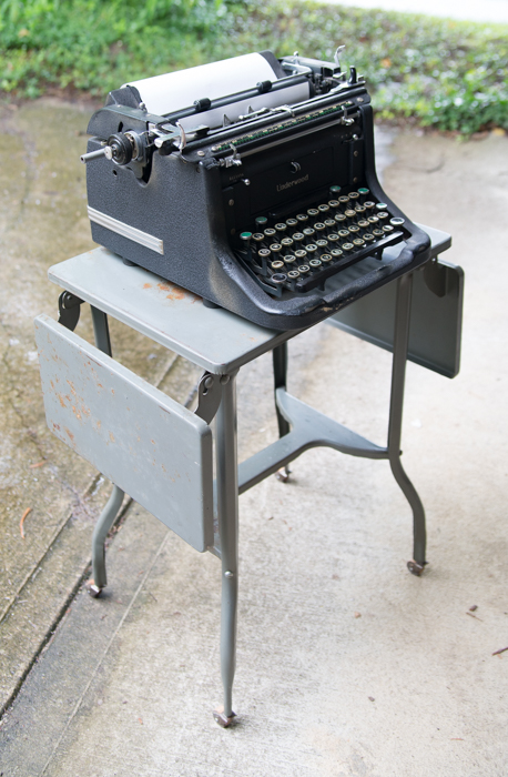 Vintage Underwood Typewriter with Rolling Stand