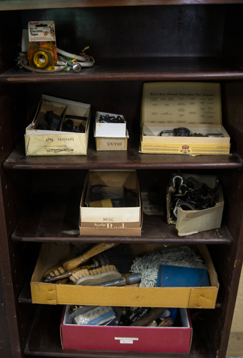 Vintage Shop Cabinet and Contents