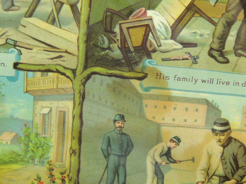 Fridolin Leiber Print Titled "Two Paths"