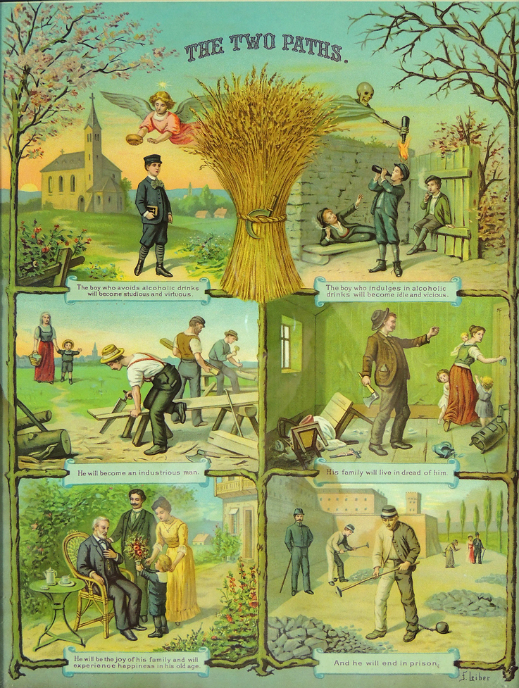 Fridolin Leiber Print Titled "Two Paths"