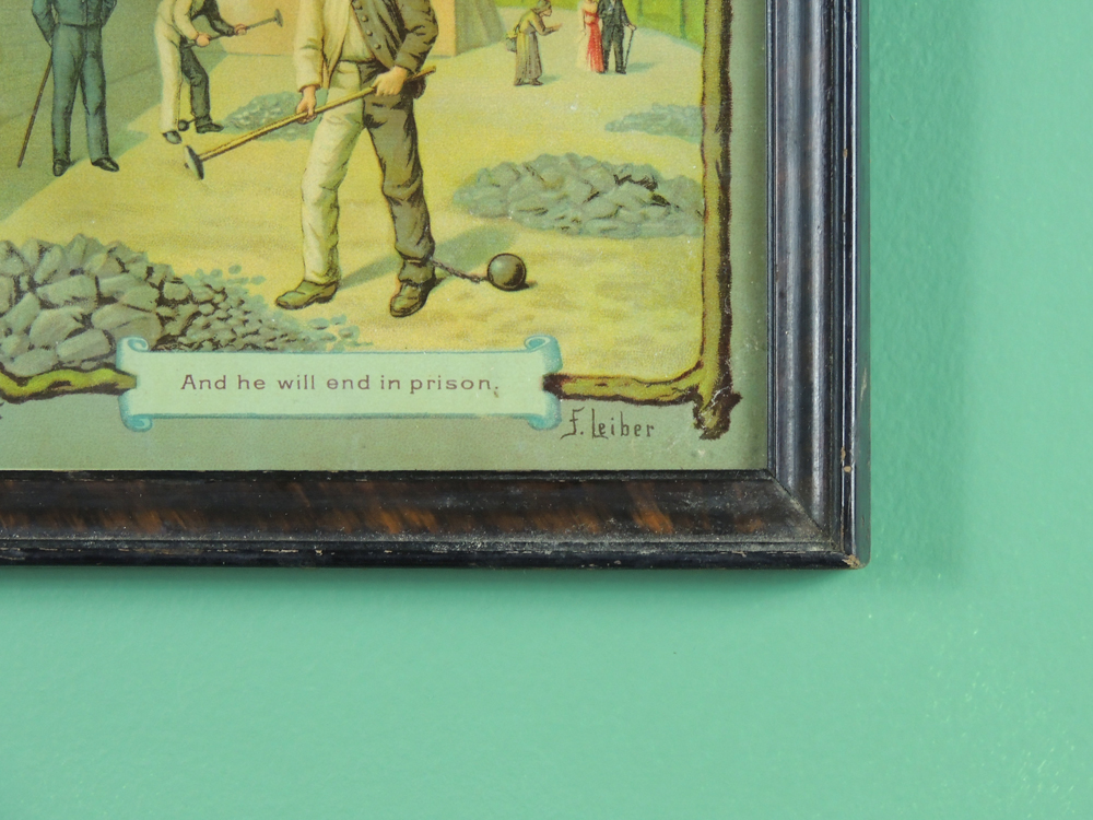 Fridolin Leiber Print Titled "Two Paths"