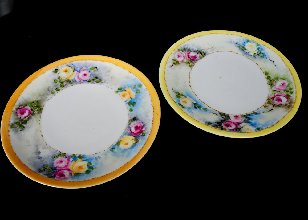 Collection of Vintage Floral Porcelain Serving Ware
