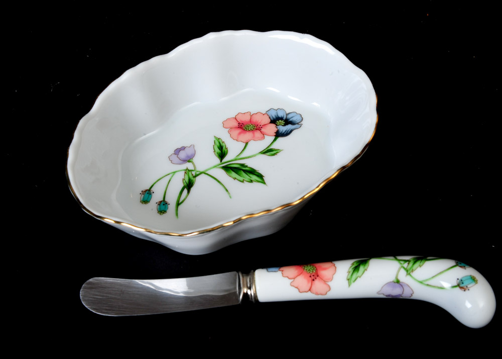Collection of Vintage Floral Porcelain Serving Ware