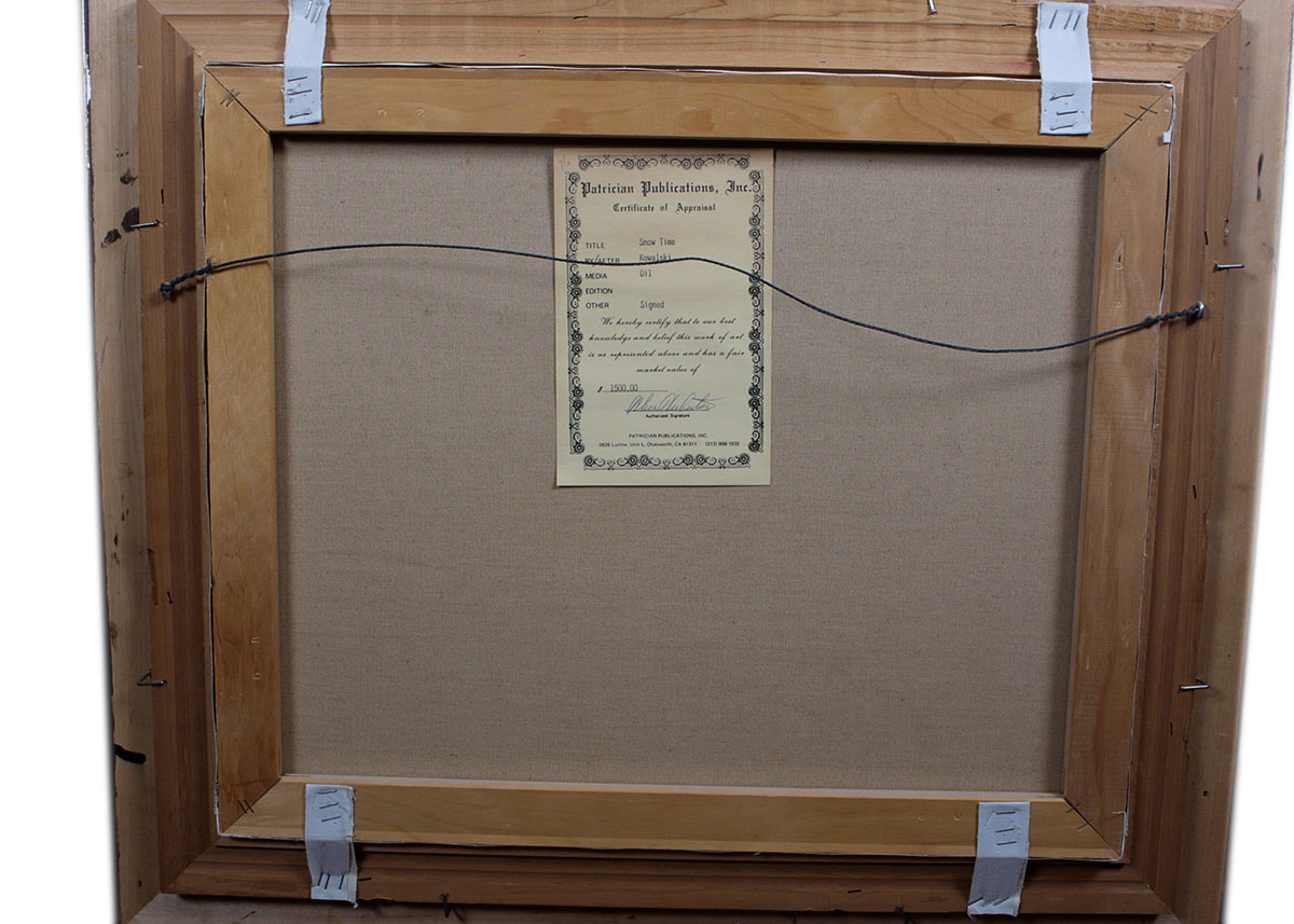 Oil on Canvas Winter Scene by Kowalski