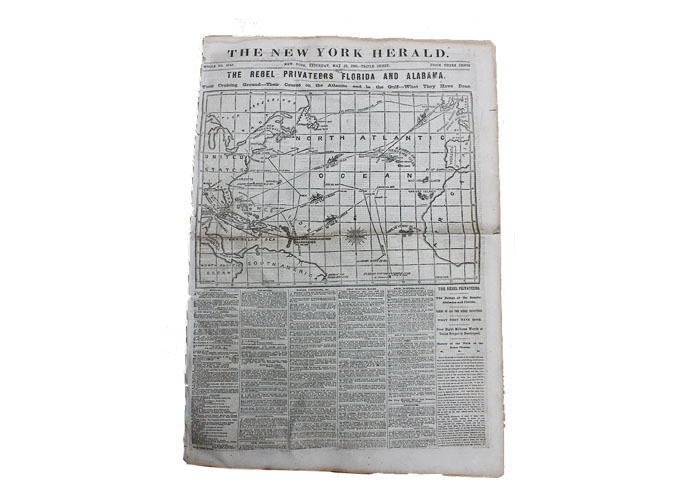 Antique "New York Herald" Newspaper