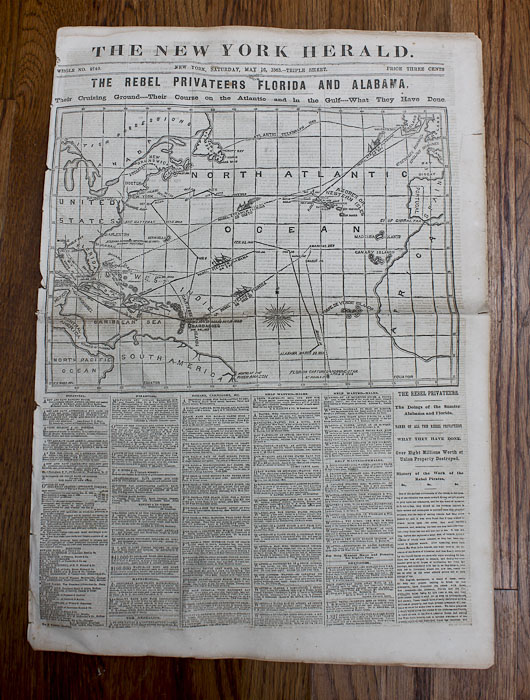 Antique "New York Herald" Newspaper