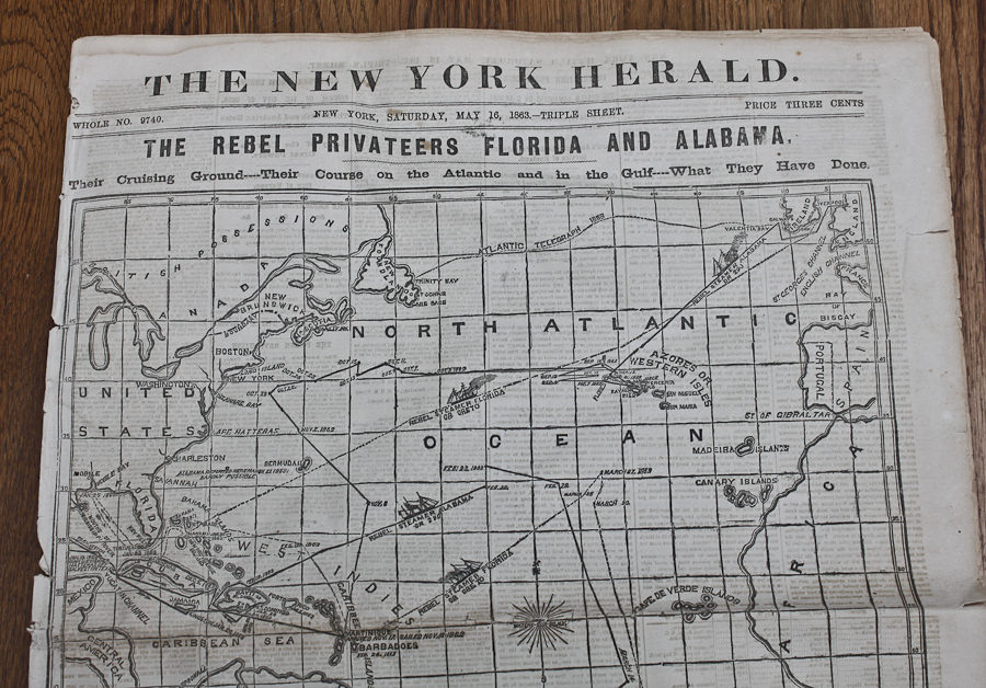 Antique "New York Herald" Newspaper