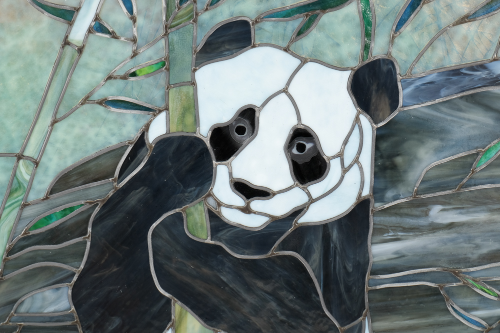 Stained Glass Panda Window