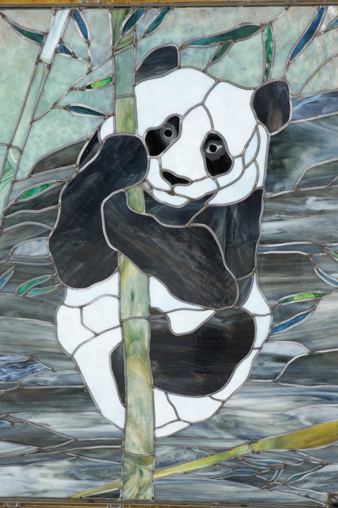 Stained Glass Panda Window