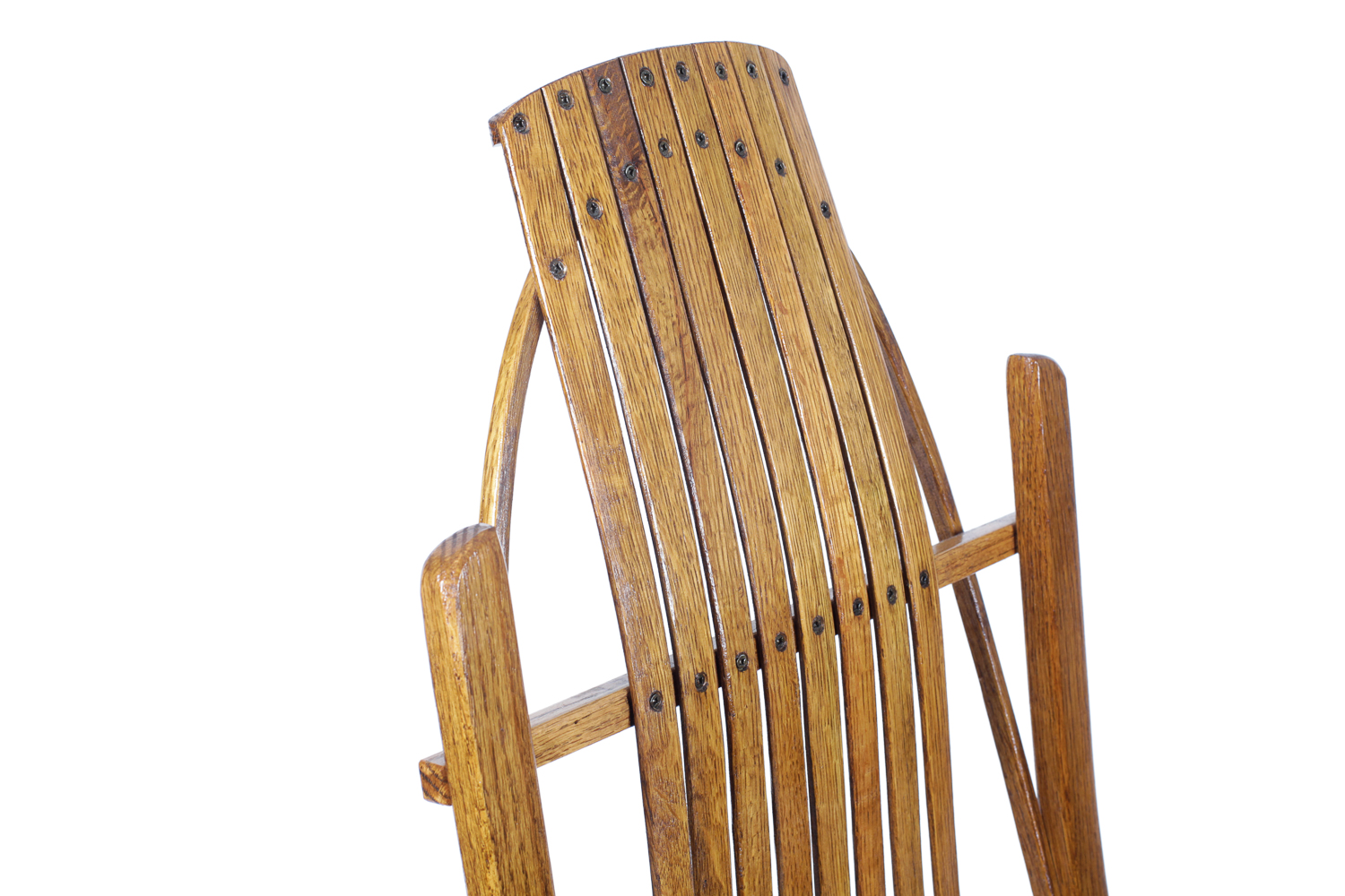 Oak Amish Style Bentwood Rocking Chair