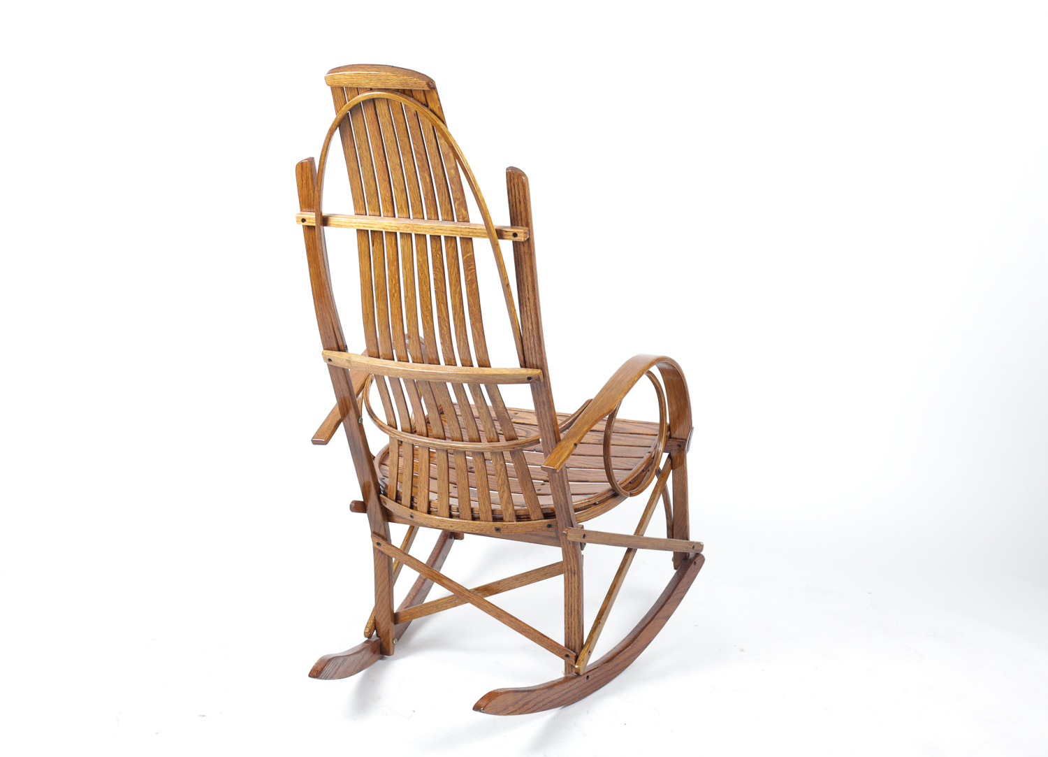 Oak Amish Style Bentwood Rocking Chair