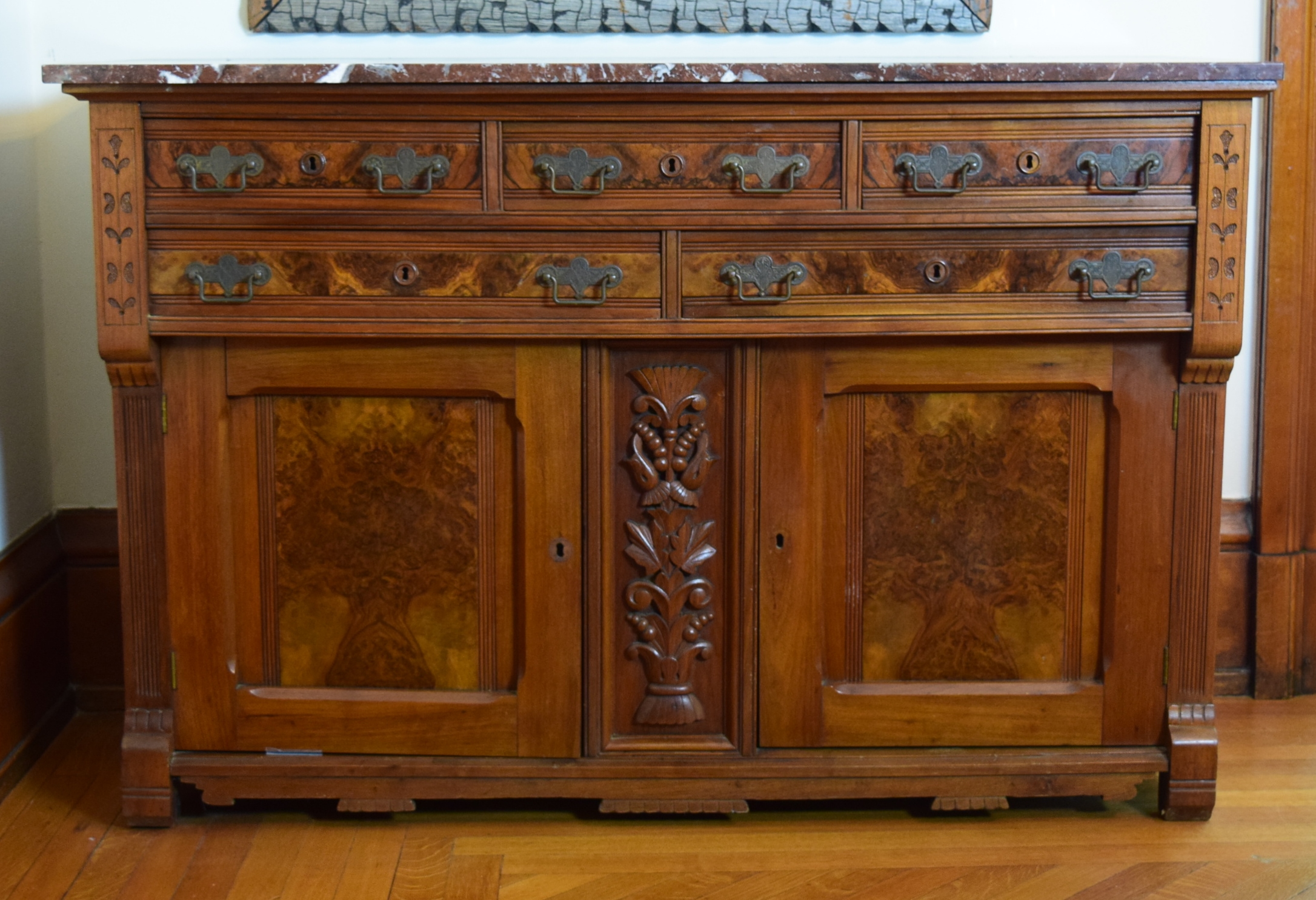 Renaissance Revival Marble Top Server