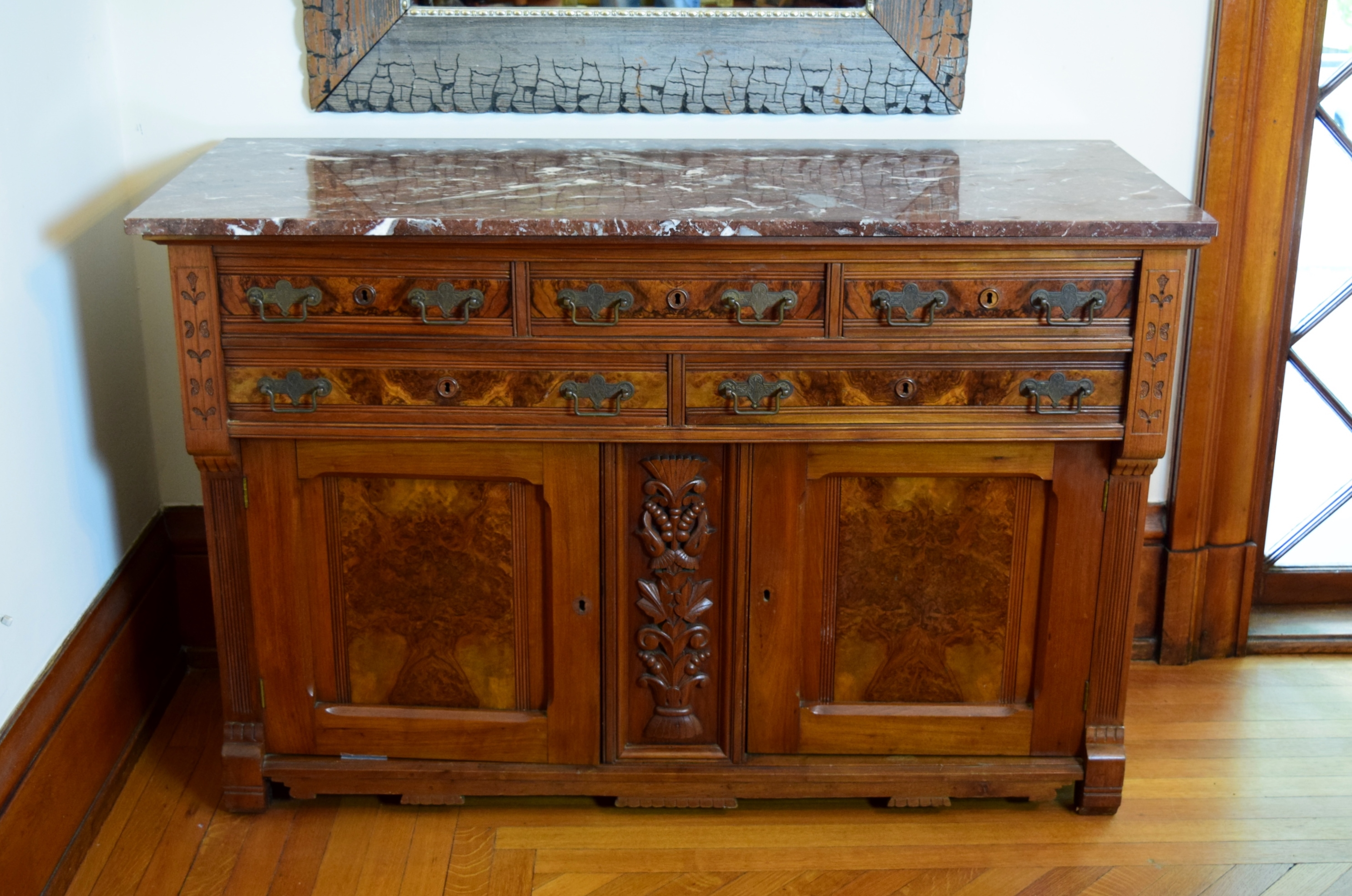 Renaissance Revival Marble Top Server