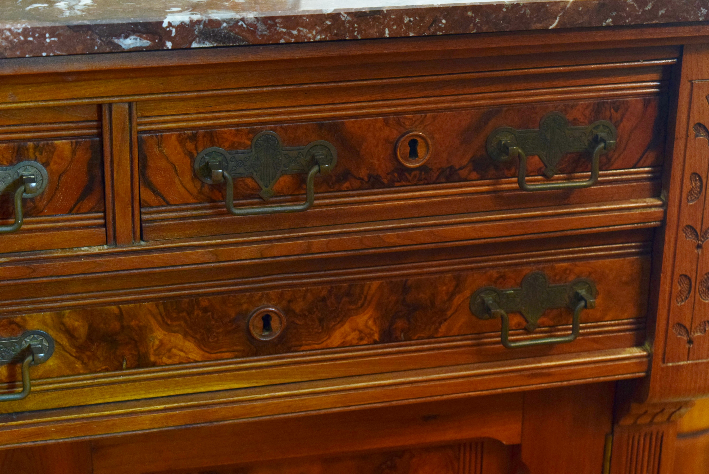 Renaissance Revival Marble Top Server