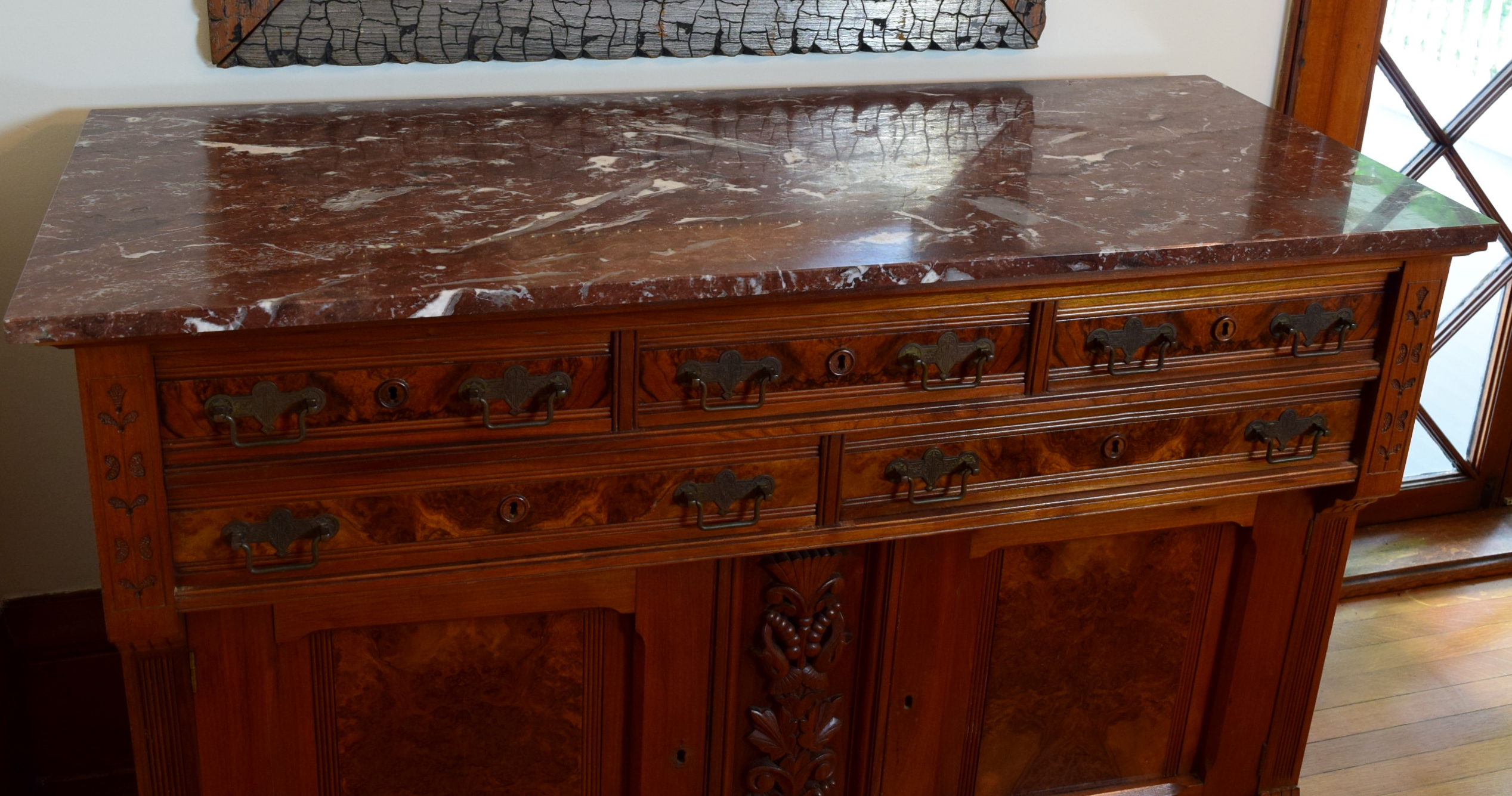 Renaissance Revival Marble Top Server