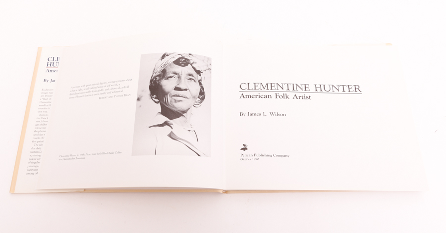 Original Signed Oil Painting by Clementine Hunter and Book